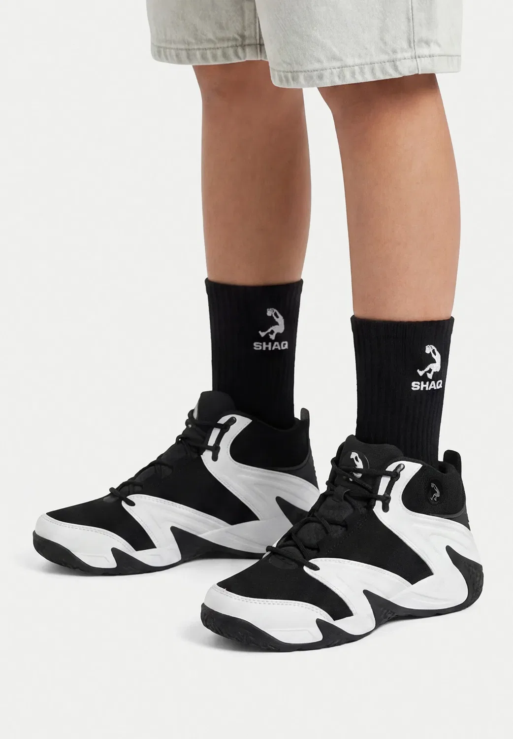 Кроссовки Boy Devastator AQ95010B-BW - высокие кроссовки Shaq, Black
