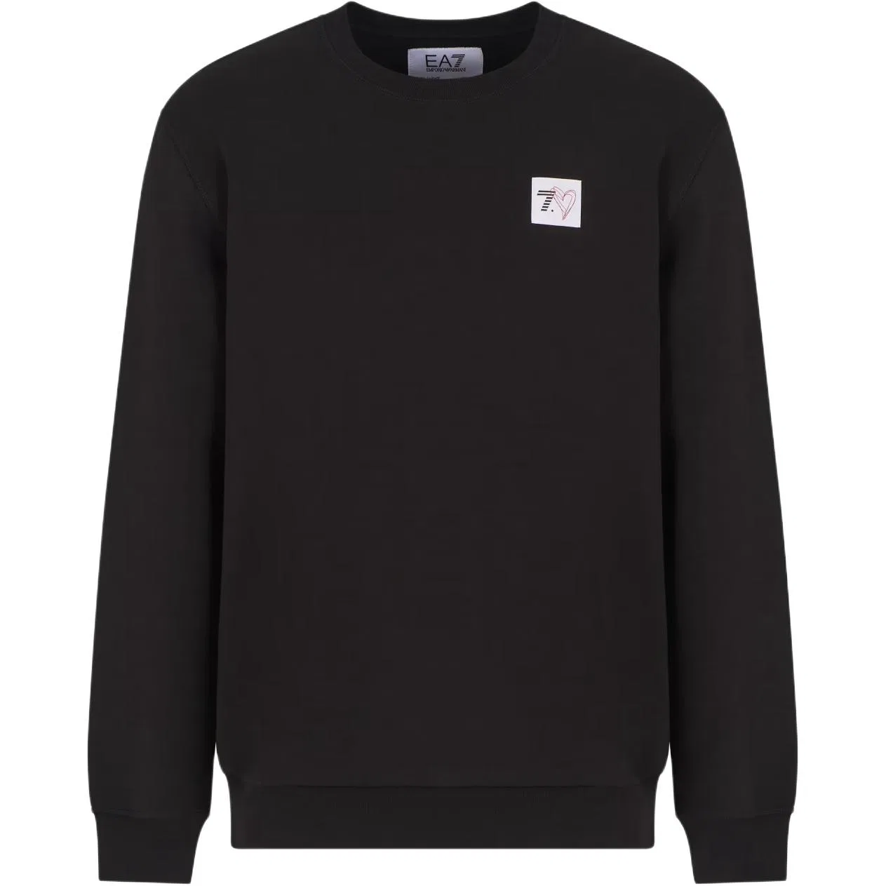 Свитшот с принтом EA7, Emporio Armani, Black