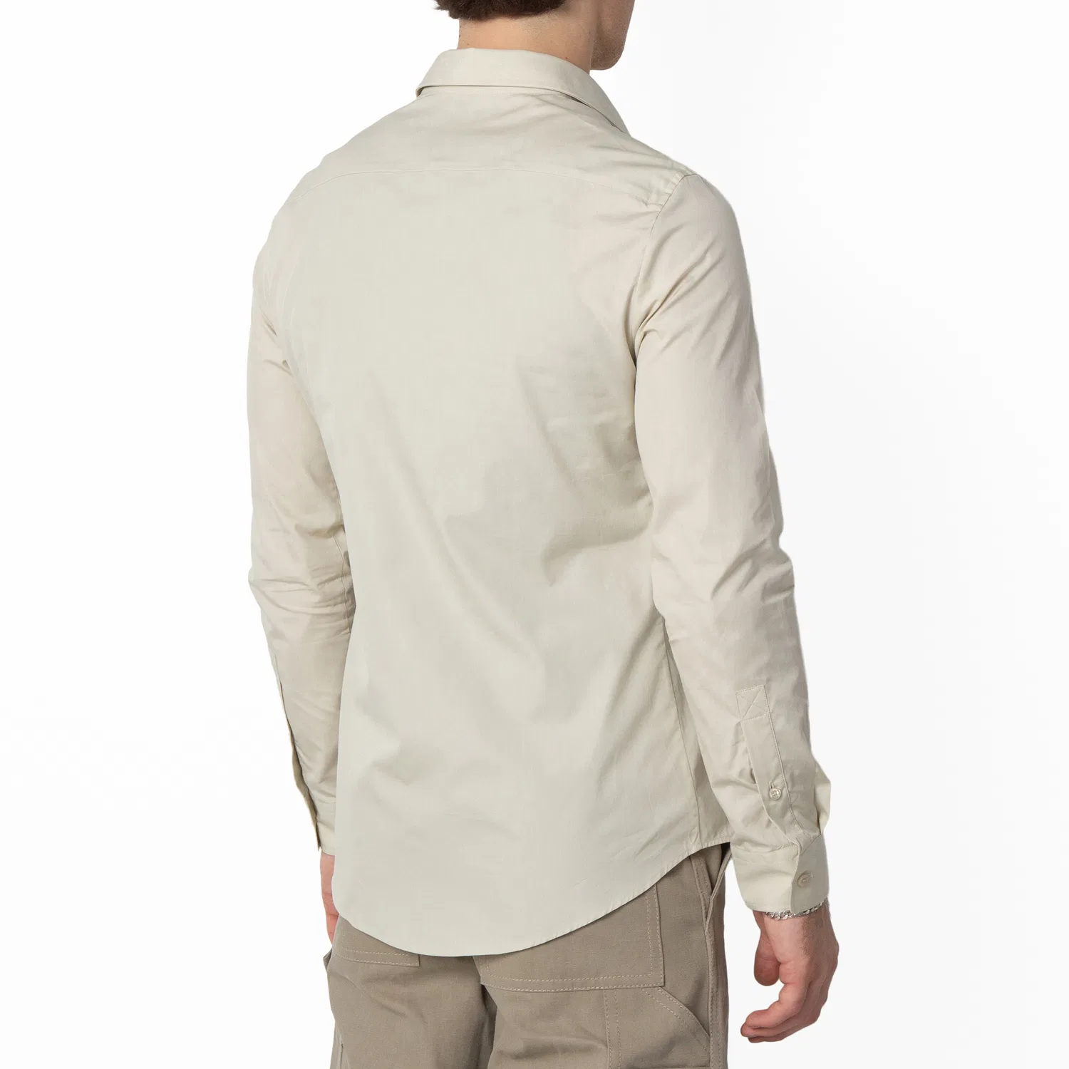 Рубашка с длинным рукавом EKD Logo Cotton Long-Sleeve Shirt Burberry, Plaster — фото 3