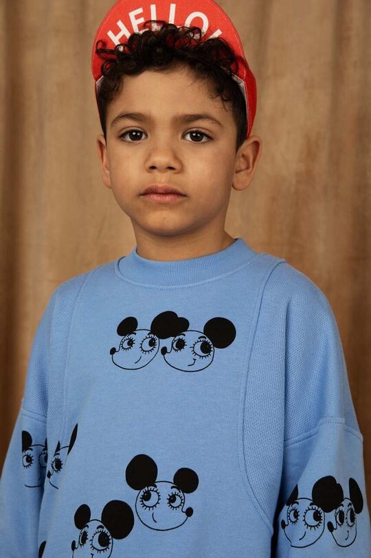 

Детская хлопковая толстовка Mini Rodini, синий