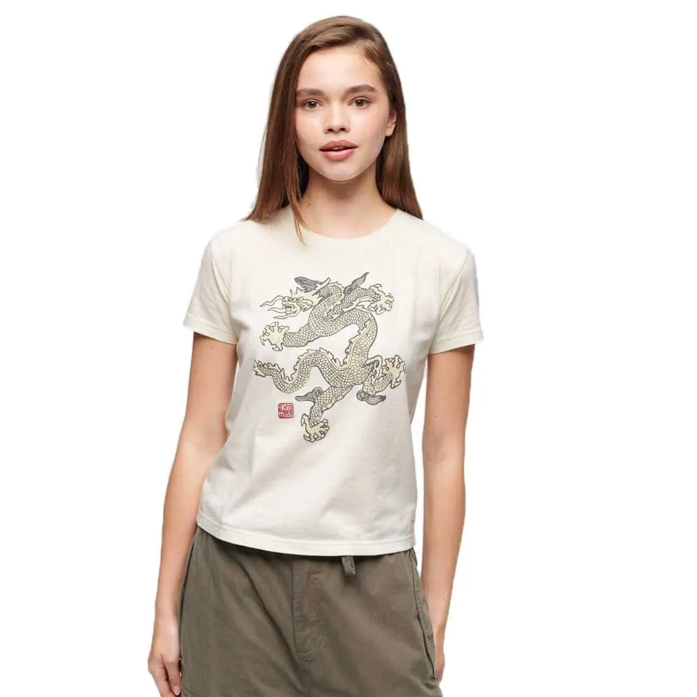 

Футболка Superdry Dragon Slim, бежевый