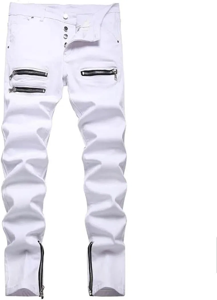 Джинсы Slim Straight, Белый — фото 3