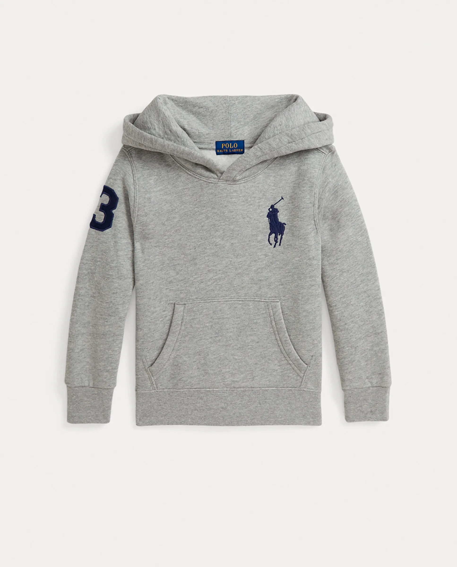 

Детская толстовка с капюшоном и принтом Big Pony Polo Ralph Lauren, серый