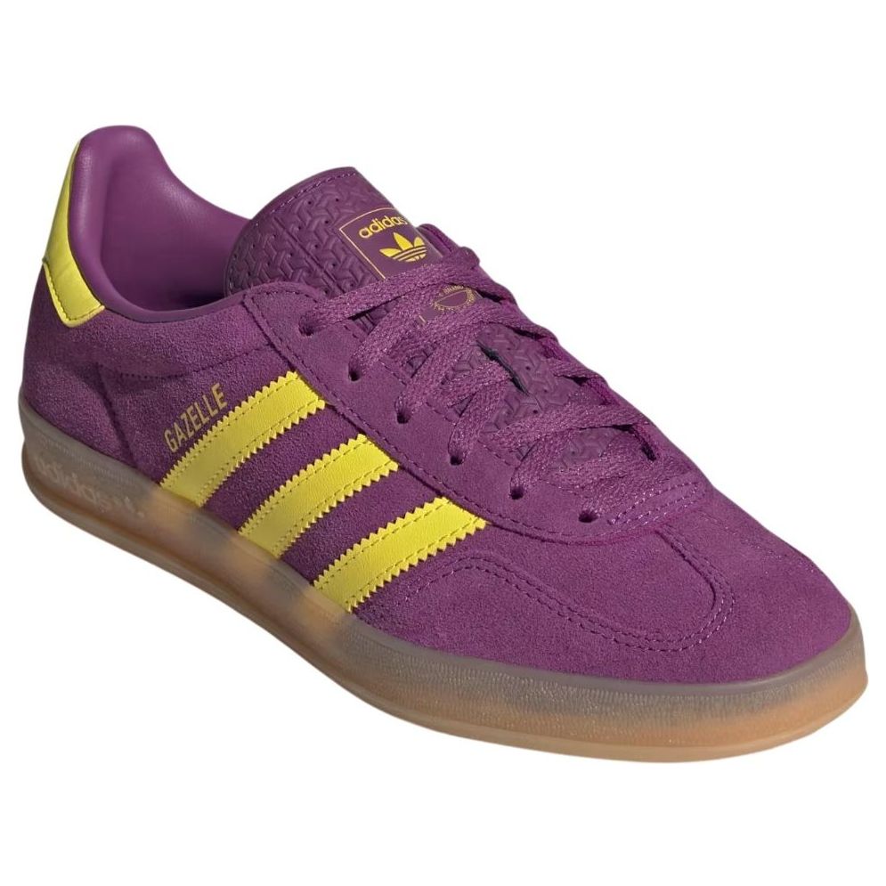 Кроссовки (WMNS) adidas Gazelle Indoor 'Rich Mauve Bright Yellow' — фото 4