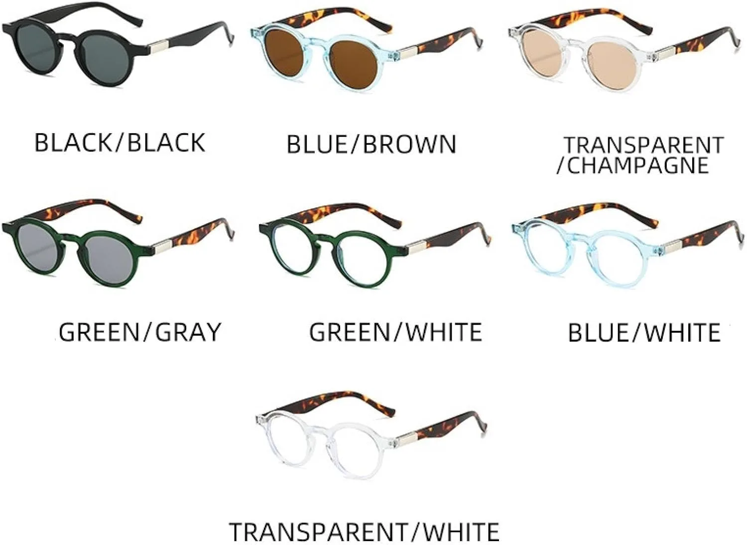 

Солнцезащитные очки с защитой UV400 | Маленькая оправа, цветные линзы | Для женщин и мужчин, для занятий спортом на открытом воздухе и вождения DSVIGF, Transparent