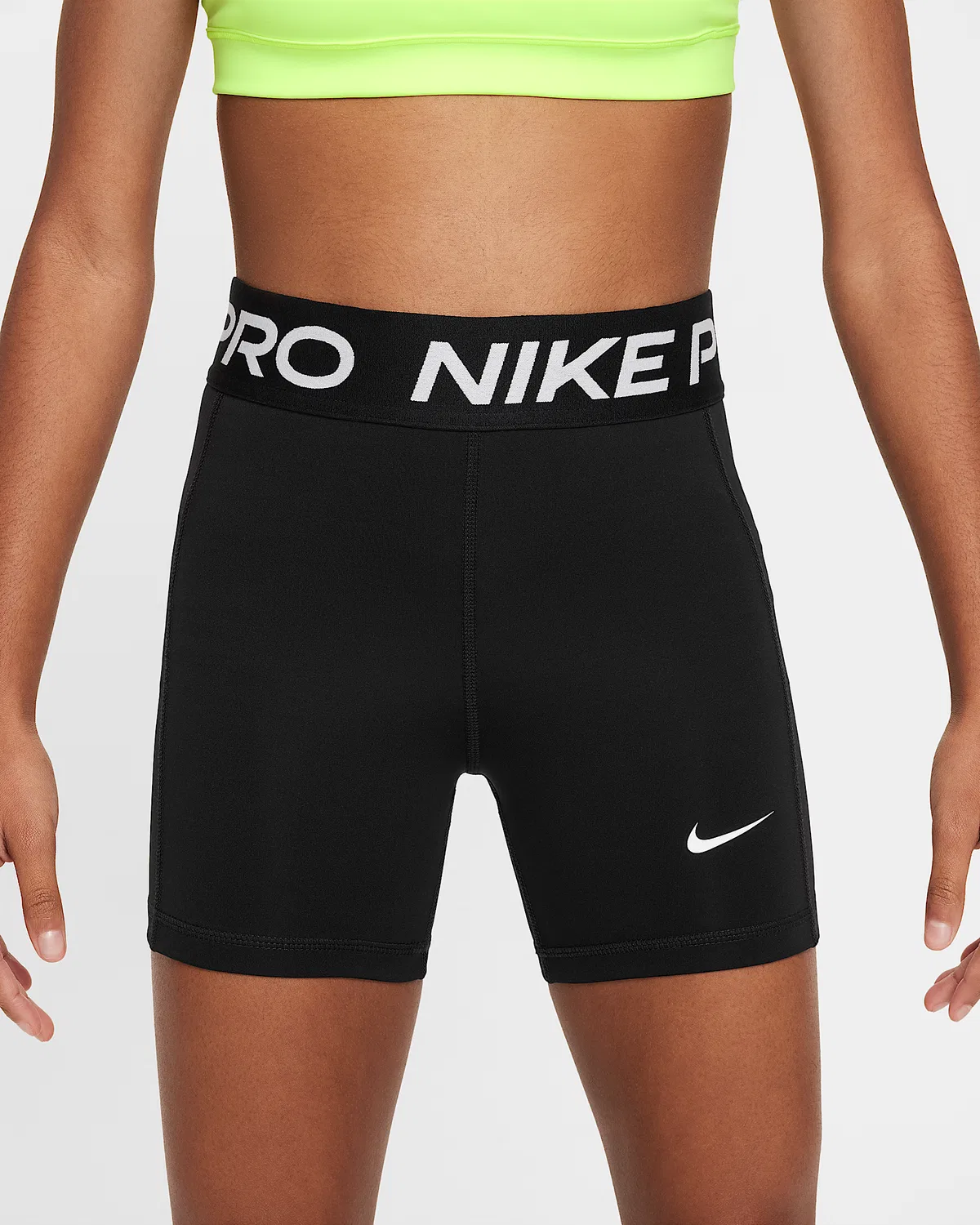 Детские шорты Dri-FIT Nike Pro Leak Protection для девочек, Black/White — фото 2