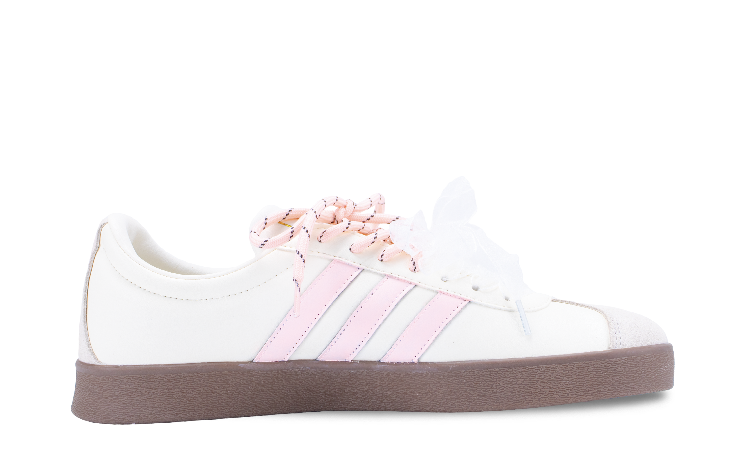 Adidas VL COURT 2.0 Pink Sugar Cream German Army Trainers Unisex розовый белый — фото 4