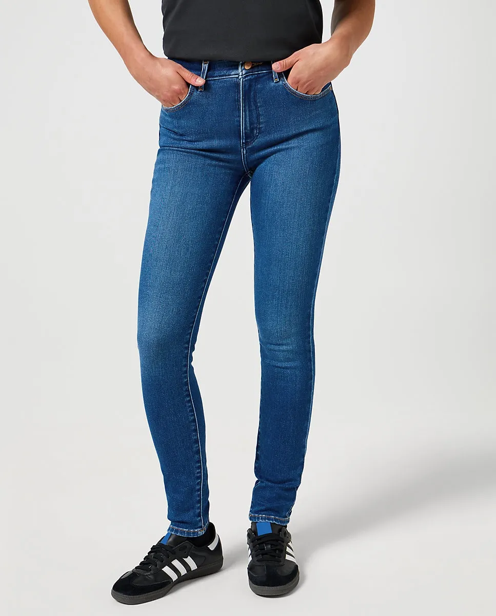 

Женские узкие джинсы с высокой талией Wrangler, синий