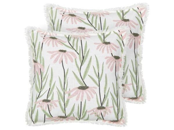 

Подушка Beliani 2 шт GYNURA, 45x45x45 см цвет grün/multicolor/pink/weiß