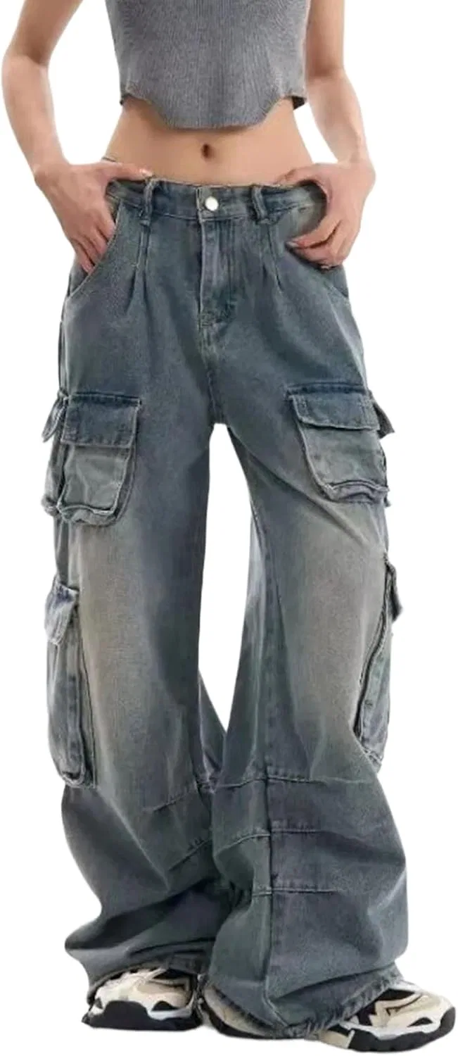 Джинсы ретро, Wide Leg, Retro Blue