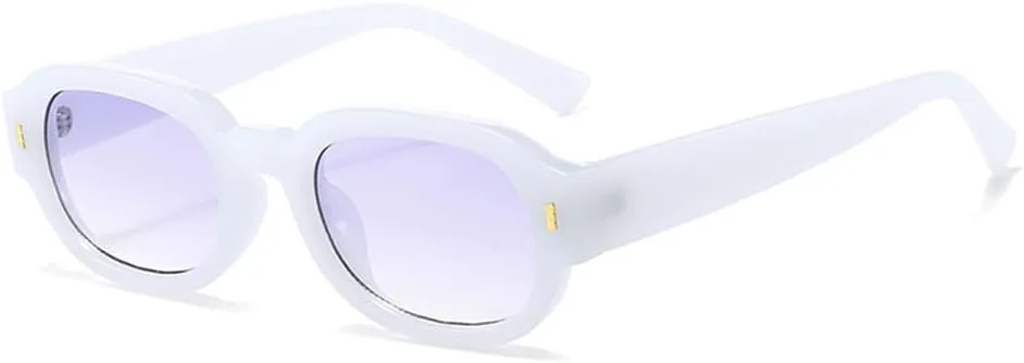 

Солнцезащитные очки UV400 - Rivets Gradient Jelly Color Oval для женщин и мужчин, для бега и занятий спортом на открытом воздухе UYPTK, Jelly White Purple