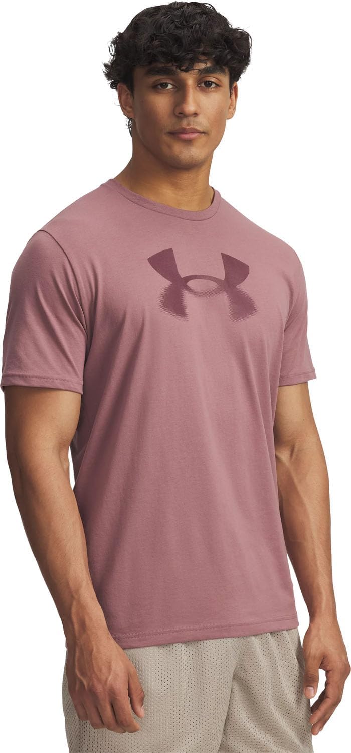 

Under Armour - мужская футболка с коротким рукавом и большим светоотражающим логотипом, Maroon Mist (651)