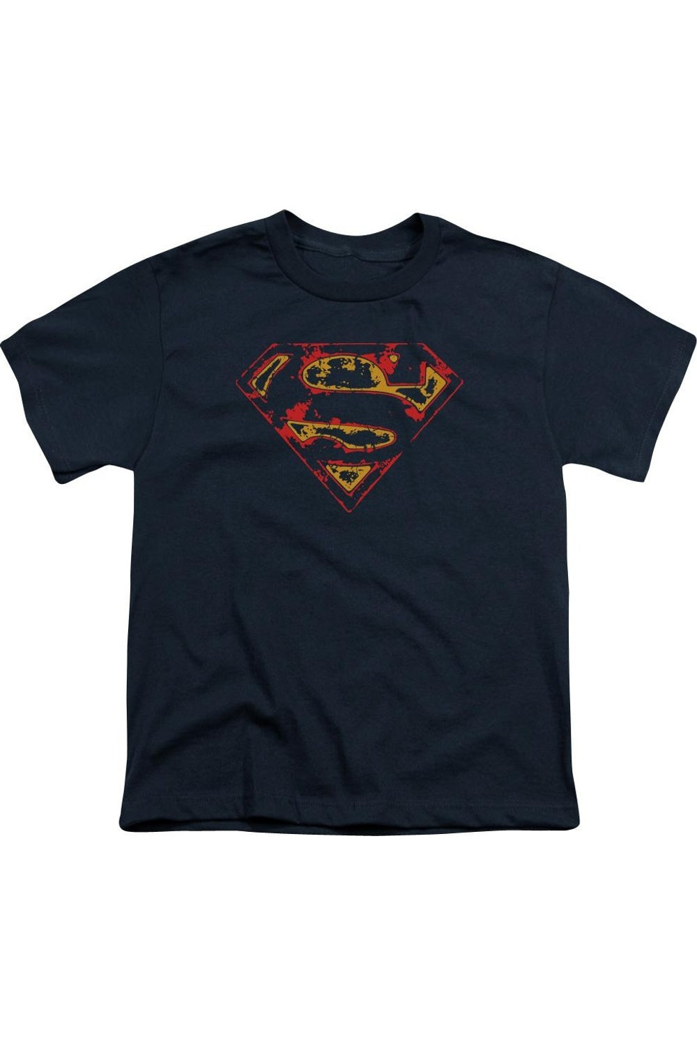 

Футболка для детей с принтом Супермена в винтажном стиле Gildan, темно-синий