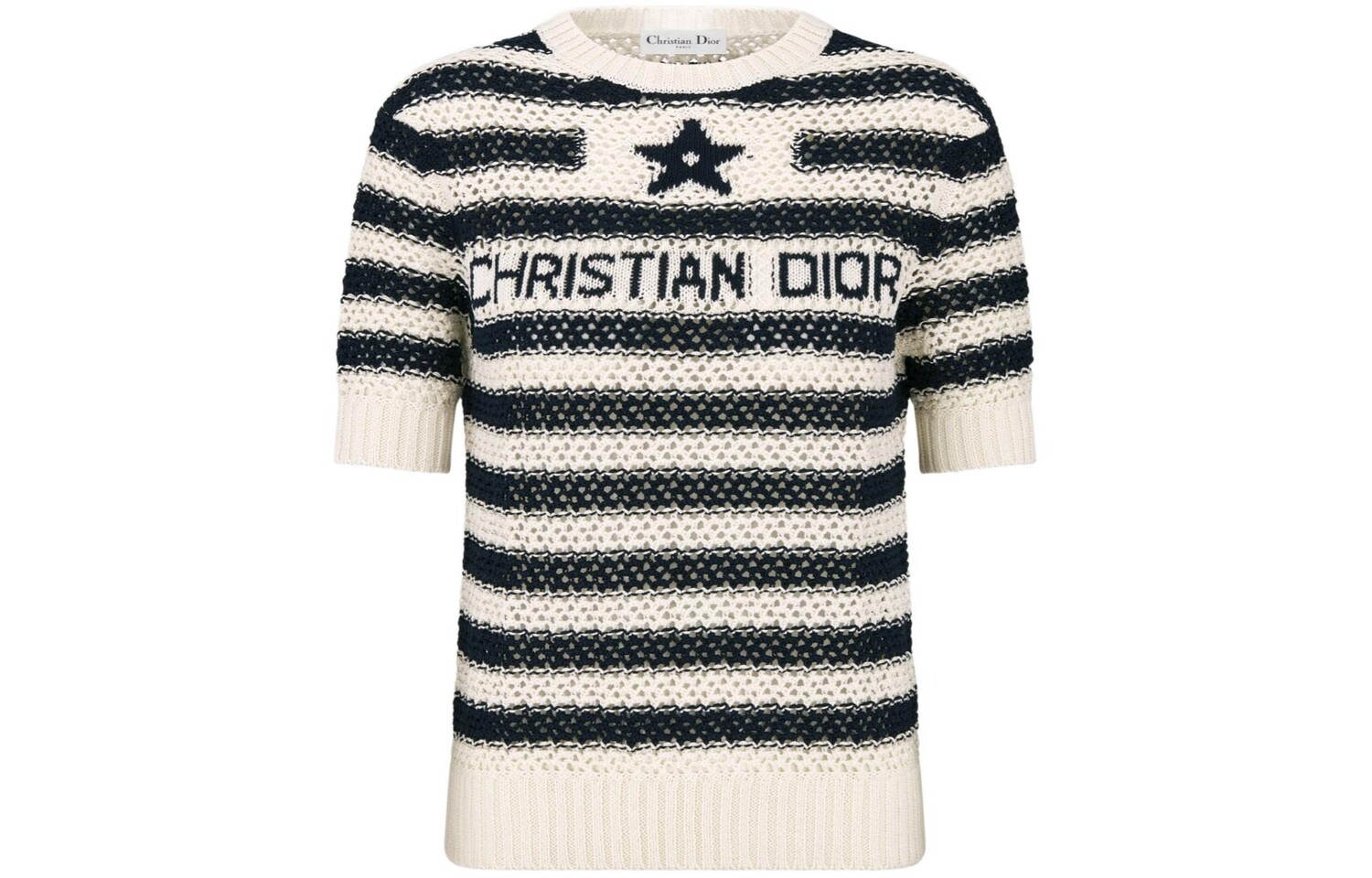 

Свитер женский Dior с короткими рукавами, белый / черный
