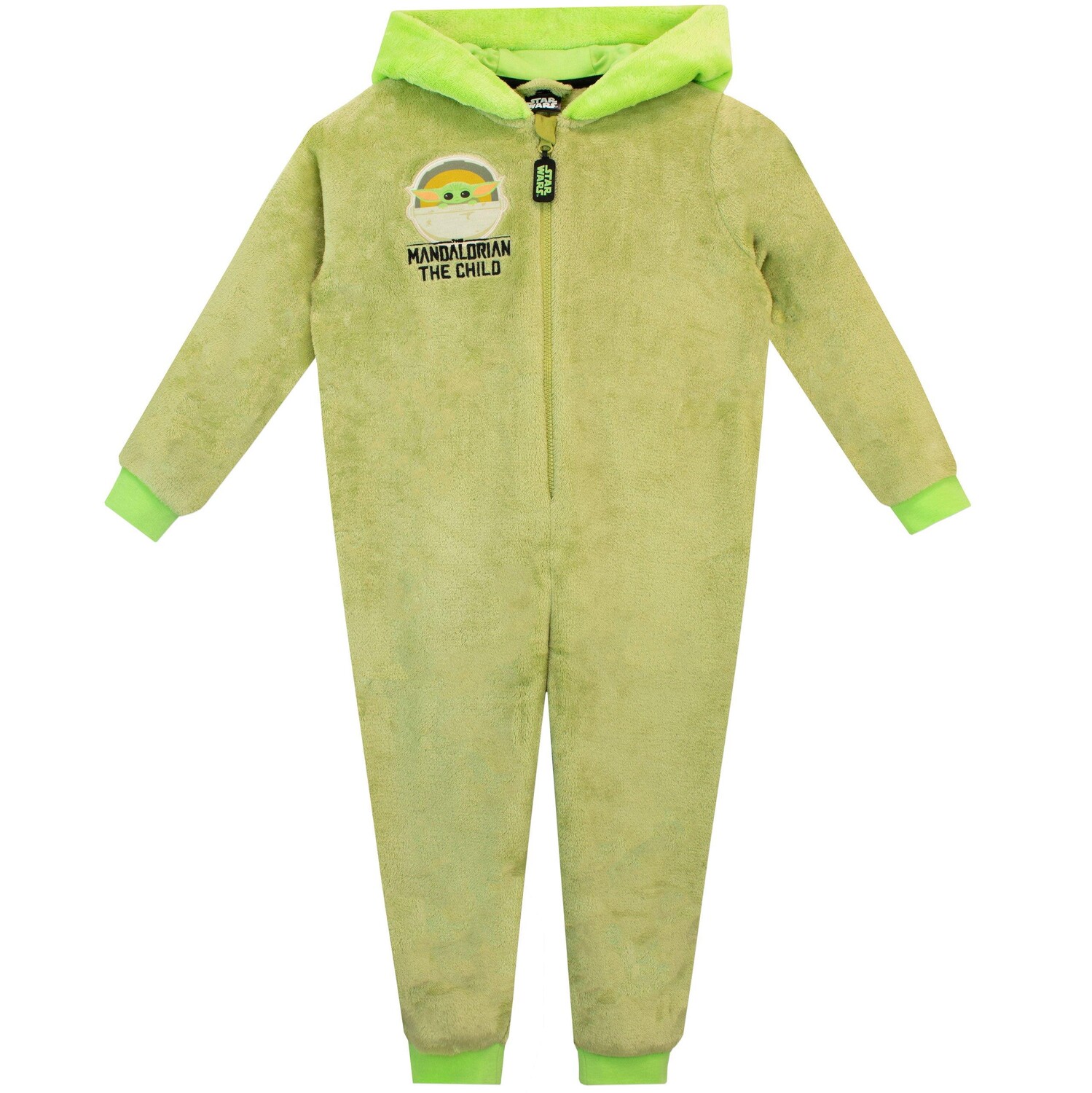 Флисовый комбинезон Baby Yoda «Все в одном» Star Wars, зеленый — фото 2
