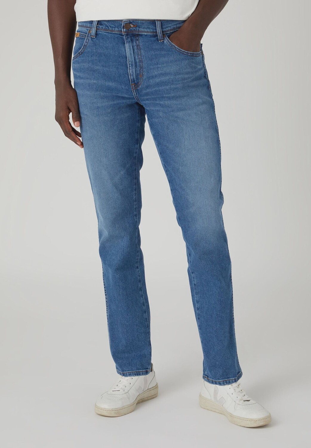 

Джинсы Texas, облегающие, с 5 карманами, мужские Wrangler, цвет Medium Denim