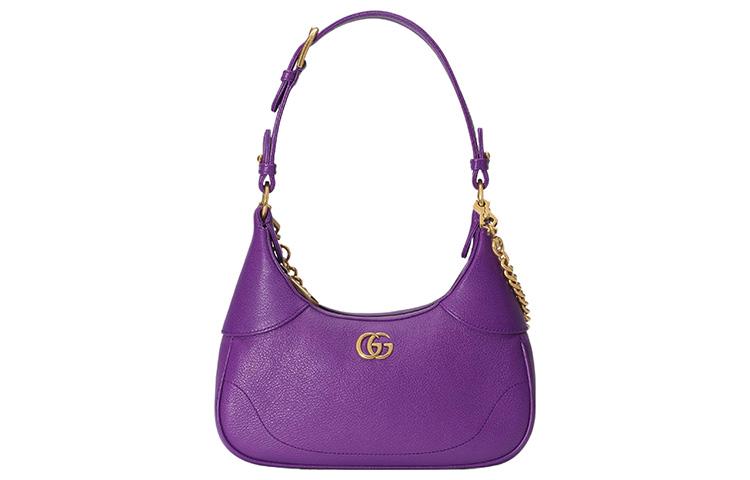 

GUCCI Сумка через плечо Aphrodite Leather New Moon, женская сумка, сумка через плечо фиолетовая