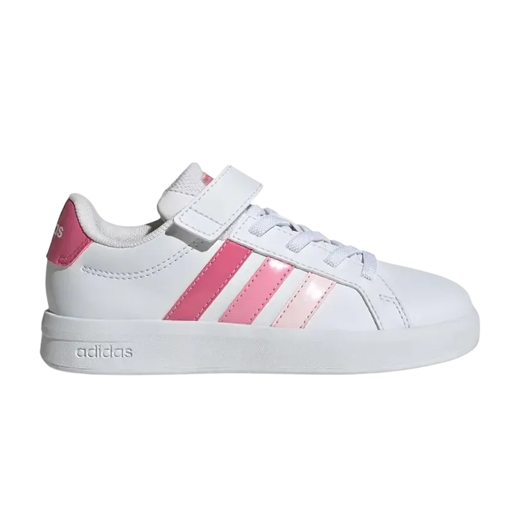 Детские кроссовки Adidas Grand Court 3.0 Little Kid 'Cloud White Pink Fusion'