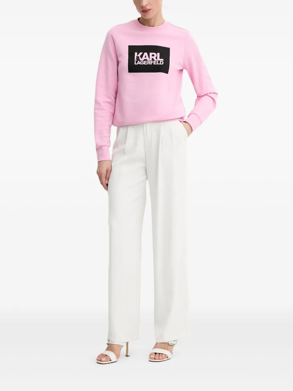 

Толстовка с логотипом Stack KARL LAGERFELD, розовый