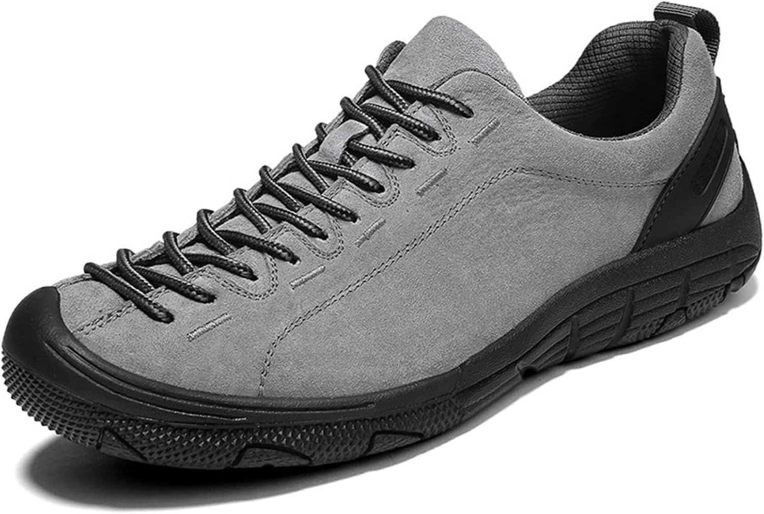 

Мужские сникерсы для походов из замшевой кожи с шнуровкой, тактические, повседневные, удобные, противоударные, износостойкие, низкие кеды для походов и прогулок с поддержкой свода стопы Galonfulty, серый