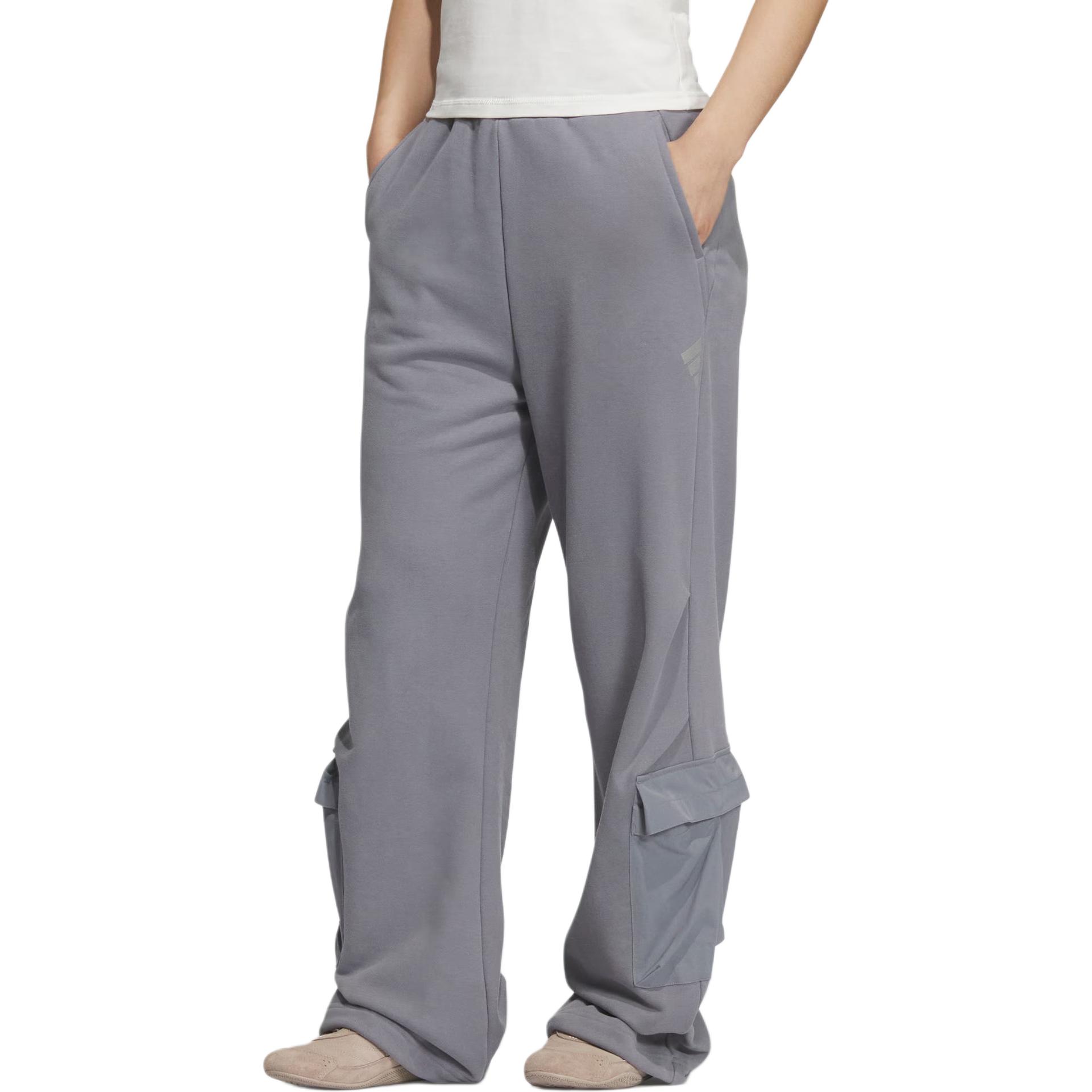 FOS FW25 FUTURE STYLE JOGGERS вязаные спортивные штаны женские Adidas, светло-серый — фото 3