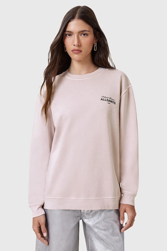 

Хлопковая толстовка SOLEIL Allsaints, розовый