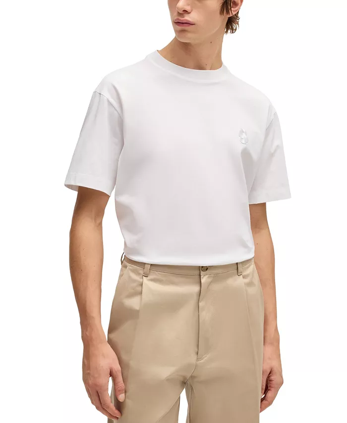 

Мужская футболка Double B Monogram свободного кроя Hugo Boss, белый