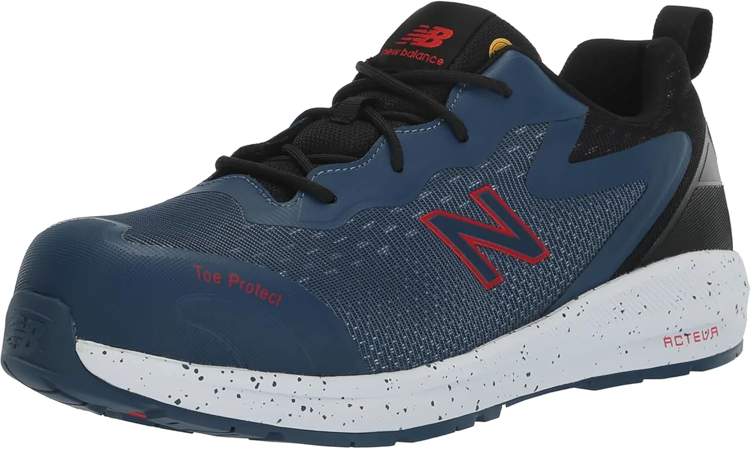 Мужские рабочие ботинки New Balance с композитным носком - противоскользящие, защищают от электричества, устойчивы к проколам - для промышленности и строительства, красный — фото 3