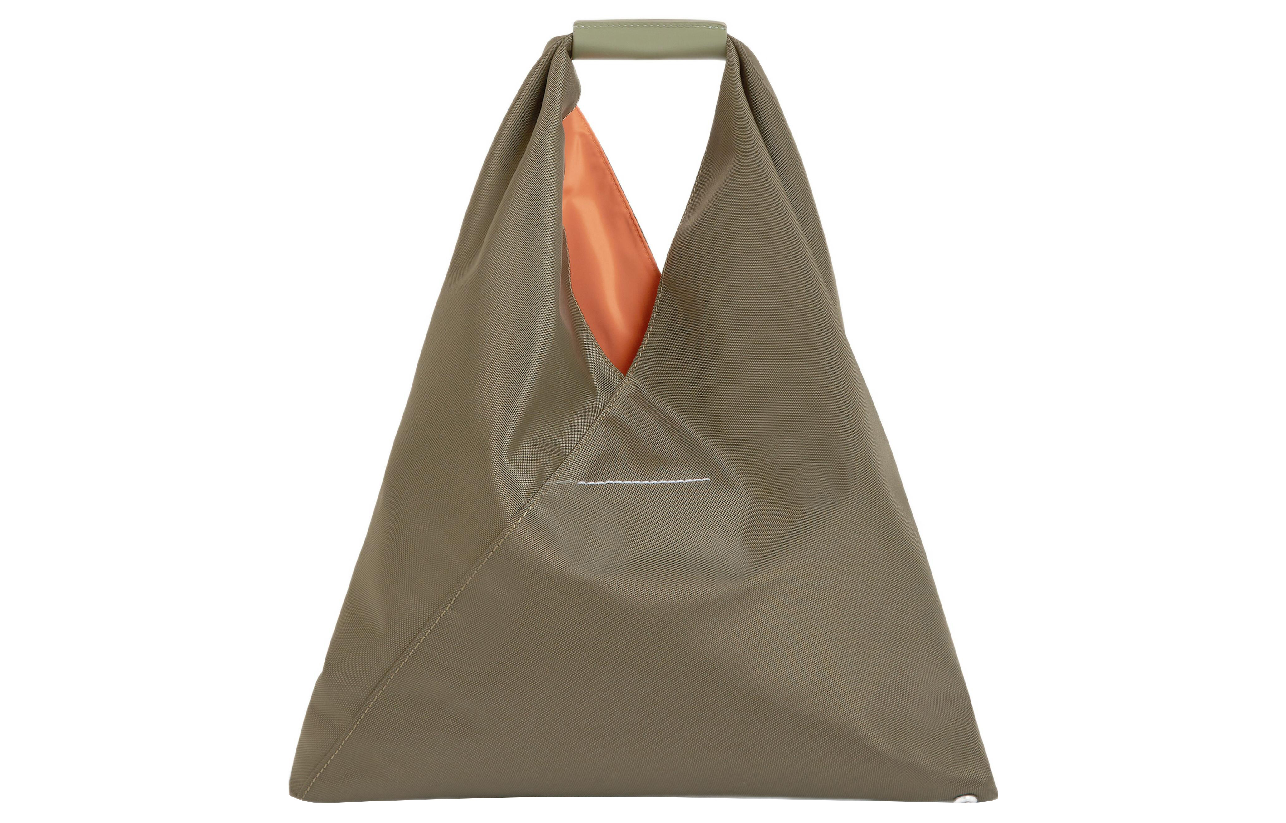 

MM6 Maison Margiela Женская сумка на одно плечо из нейлона с телячьей кожей, зеленого цвета