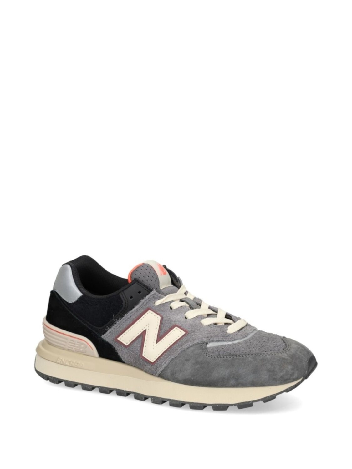 New Balance кроссовки 574 на шнуровке со вставками, серый — фото 2