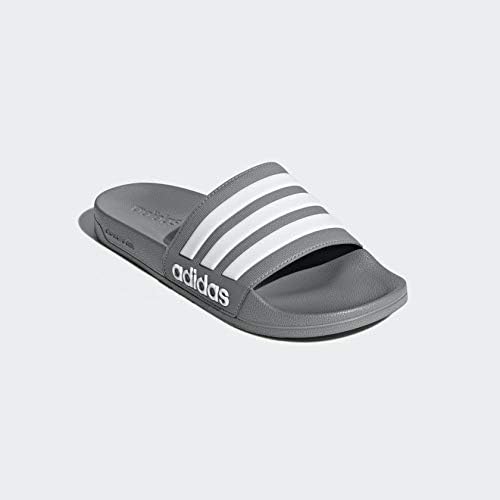 Мужские шлепанцы для душа Adidas Adilette, белый/серый — фото 4
