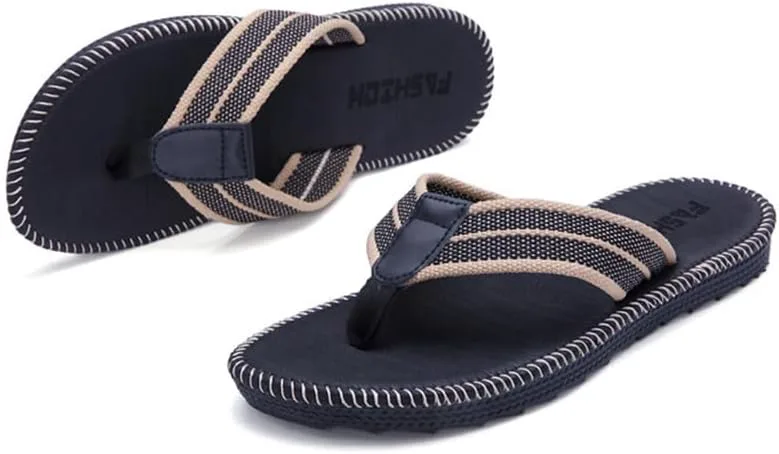 

Мужские шлепанцы ручной работы, удобные домашние и уличные шлепанцы для пляжа Generic, черный