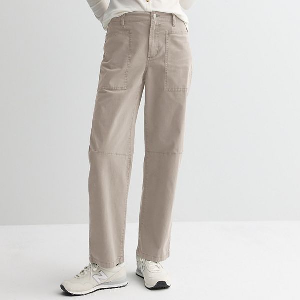 

Женские брюки с квадратными карманами Sonoma Goods For Life, Ace Beige