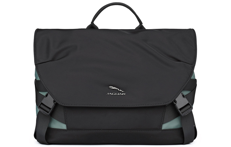 

JAGUAR Тканевая мужская сумка через плечо черно-зеленая, Black/Green