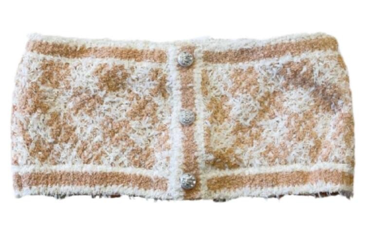 

Топ женский Chanel без бретелек, золотой