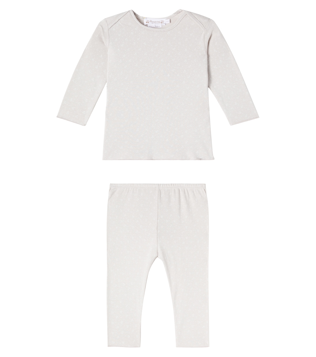 

Комплект из хлопковой футболки и штанов Baby Timi Bonpoint, Gris Clair