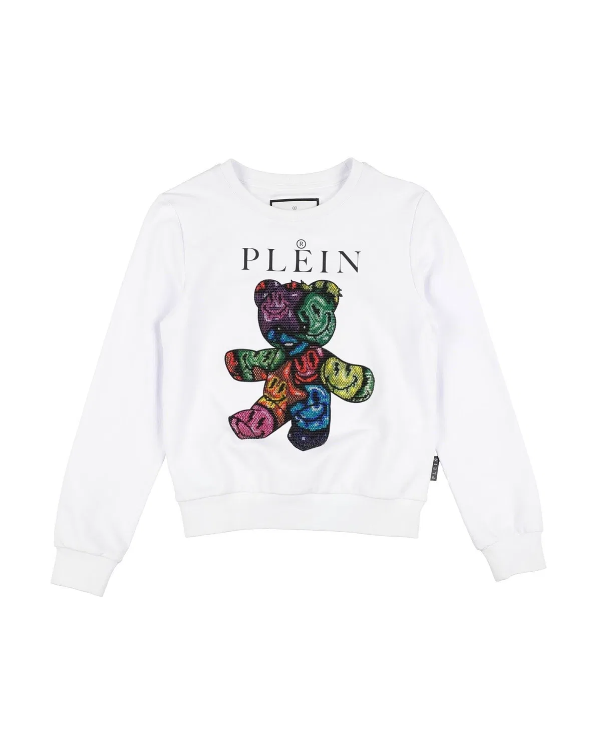 Детская толстовка для девочек с принтом Philipp Plein, белый