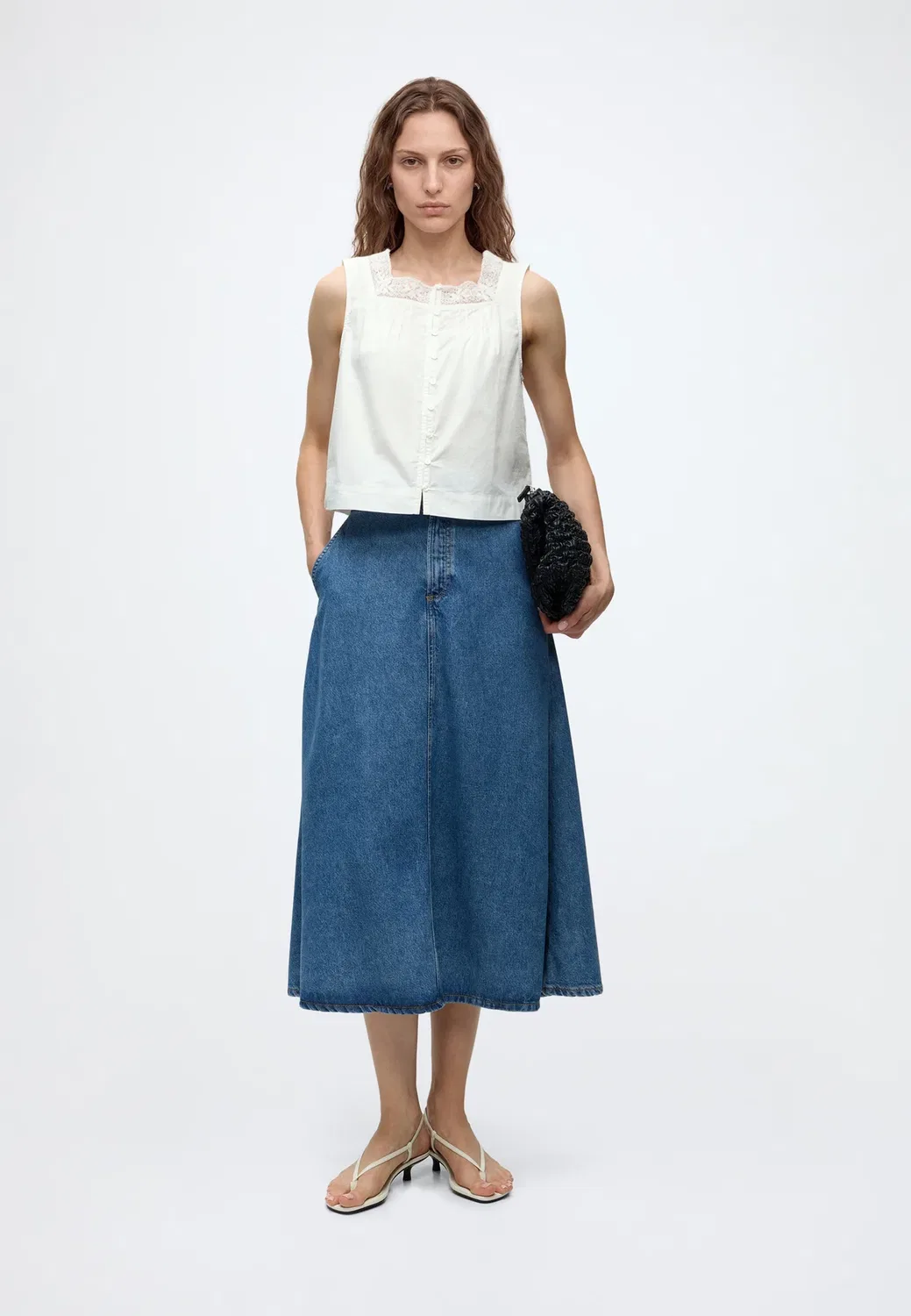 Блузка на пуговицах Gap, New Off White — фото 2