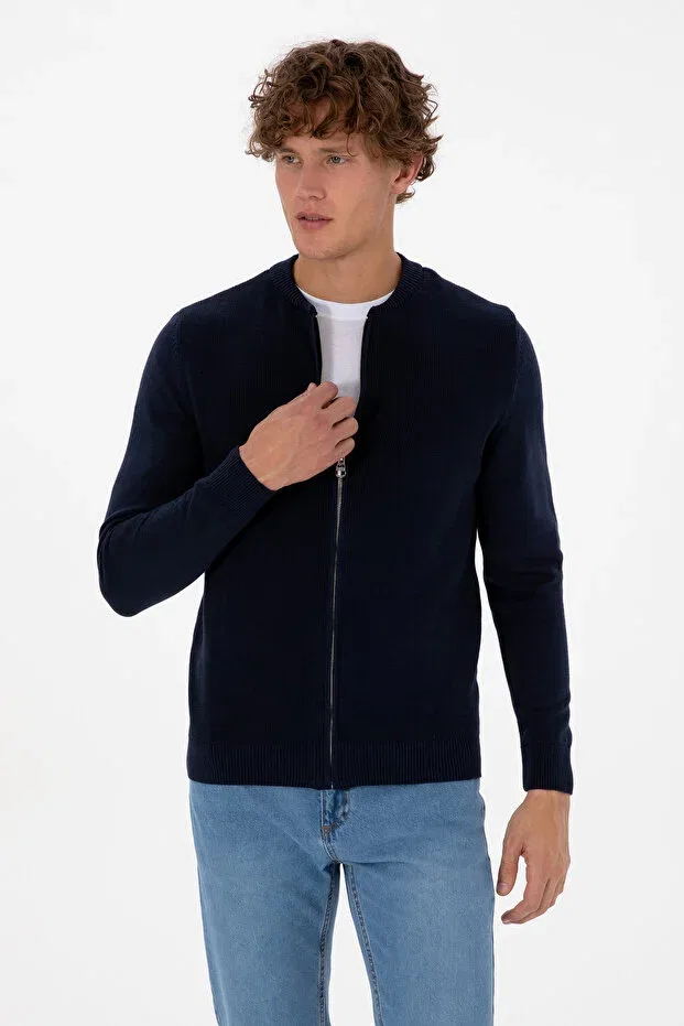 Мужской кардиган с длинным рукавом U.S. Polo Assn., Navy Blue