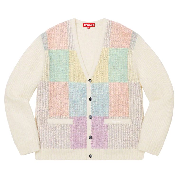 

Кардиган Supreme Brushed Grid Cardigan 'White', белый