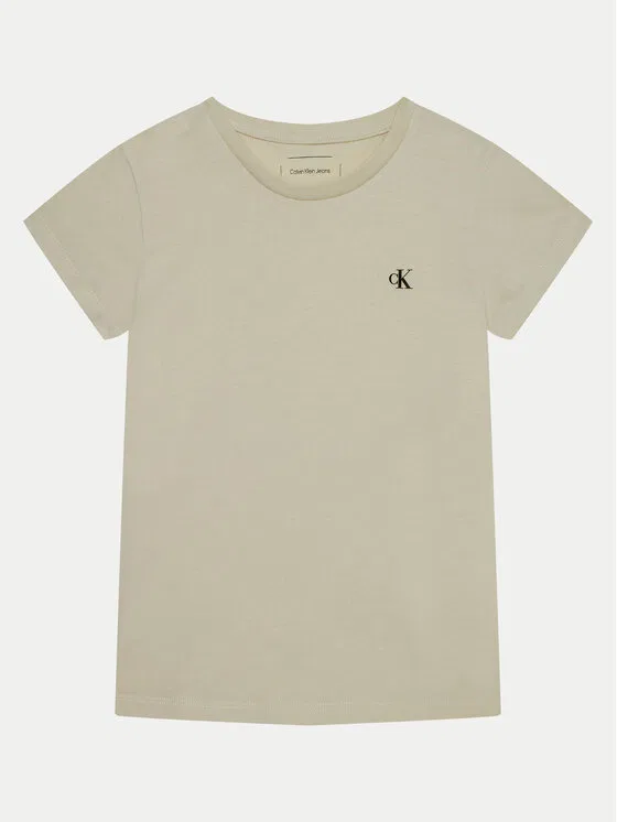 Комплект футболок slim fit Calvin Klein Jeans, хаки — фото 2