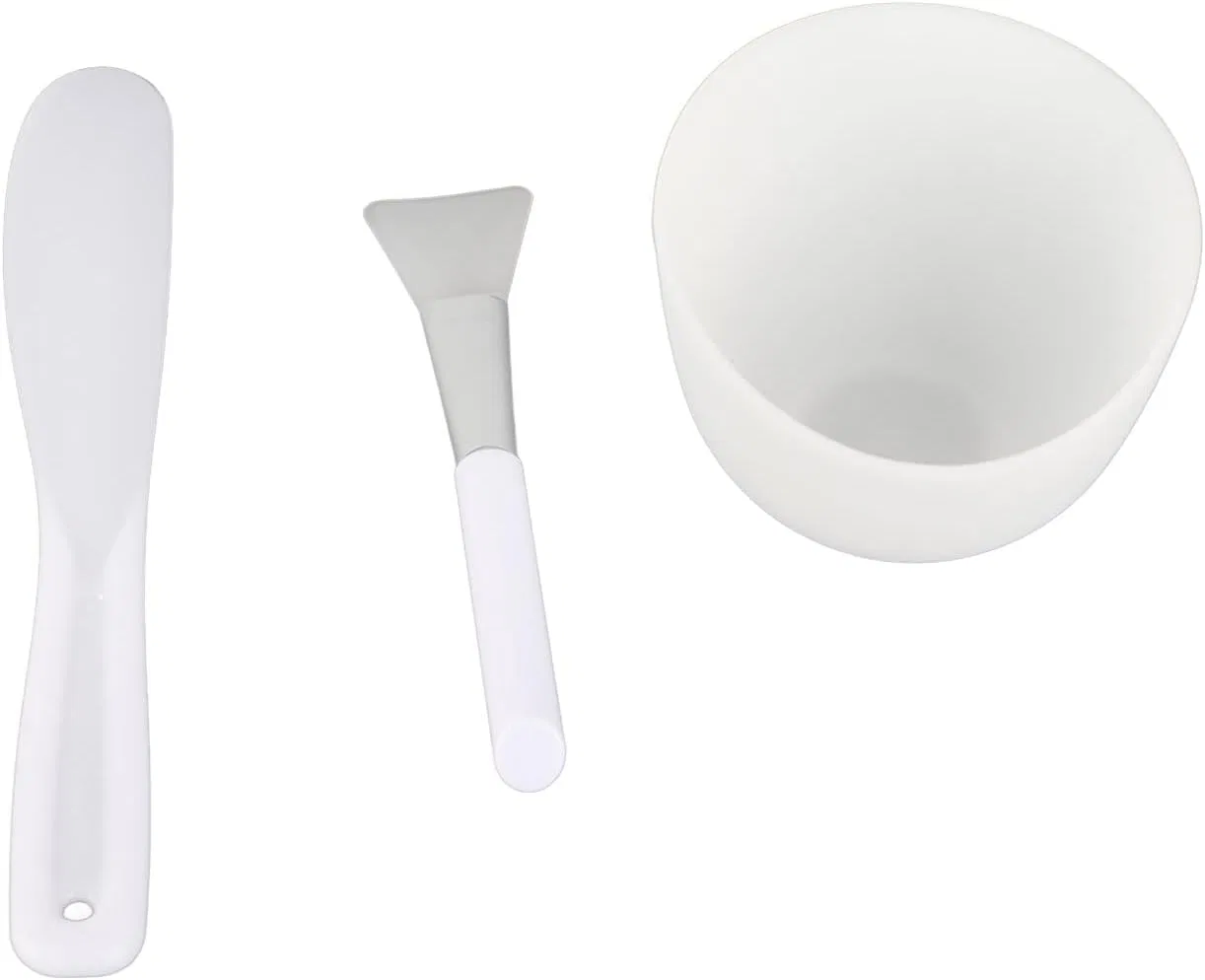 Набор для масок для лица, 3 предмета, Silicone Mask Bowl, Mask Brush, Spatula Set, Generic