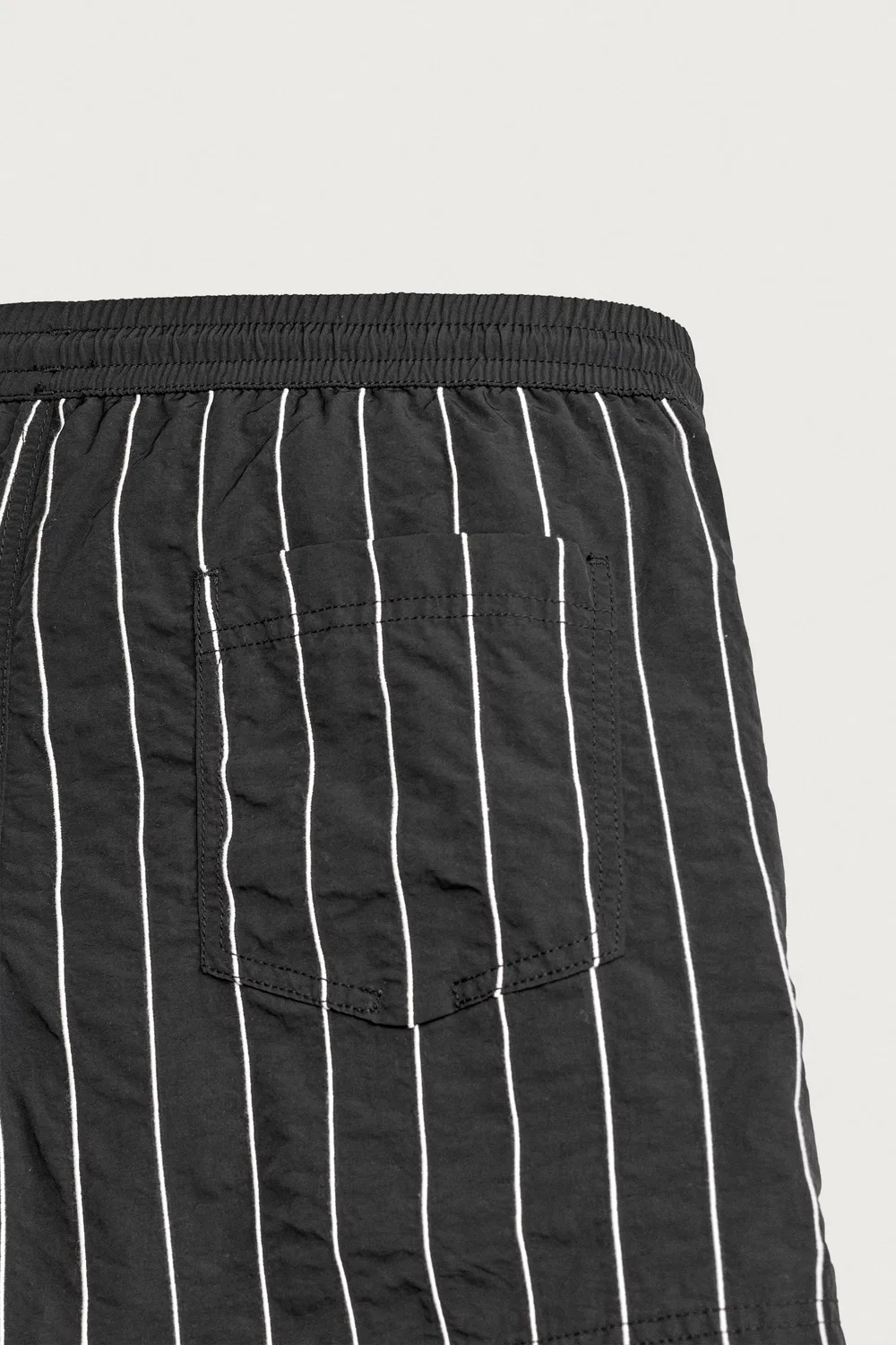 Плавки средней длины с вышитыми полосками ZARA, Black — фото 4