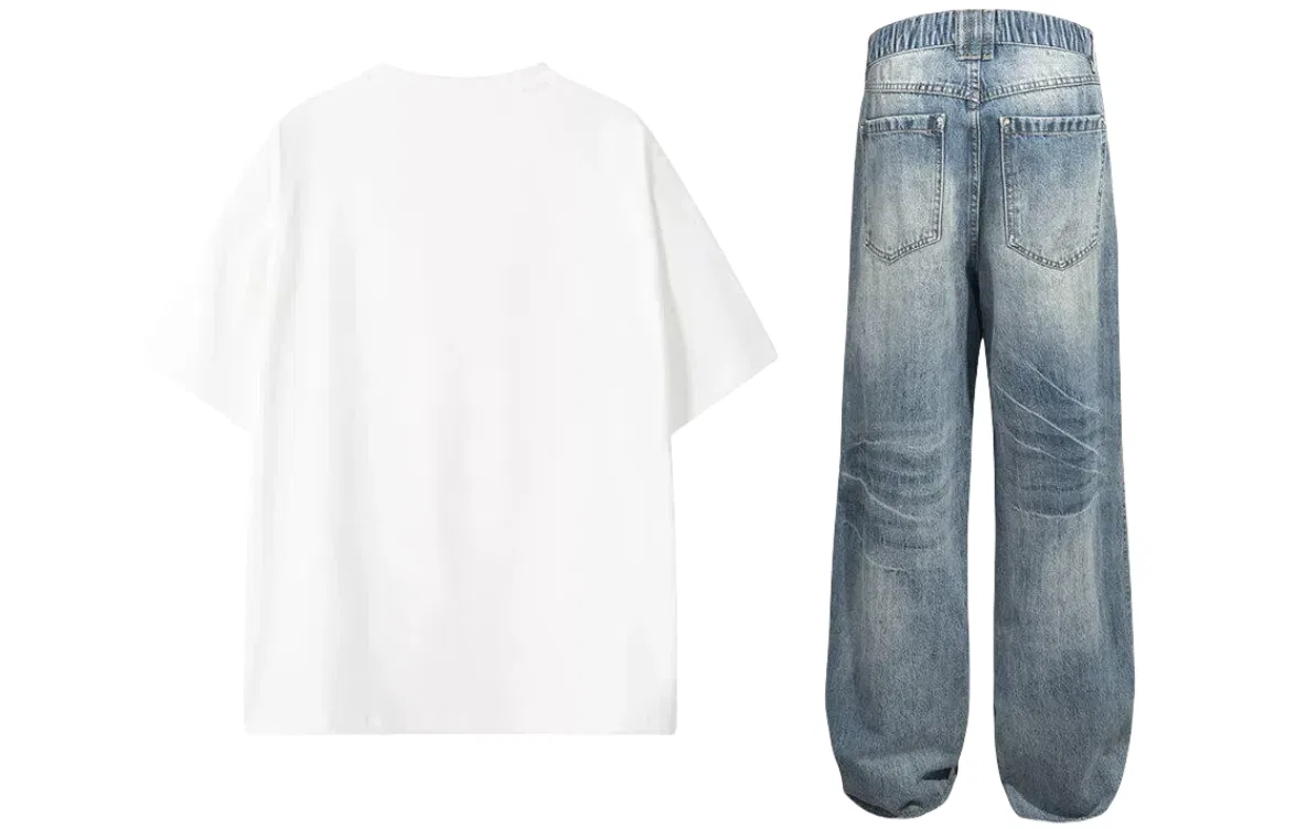 Детский спортивный комплект с круглым вырезом White Top+Blue Pants GWAF, White Top+Blue Pants — фото 4
