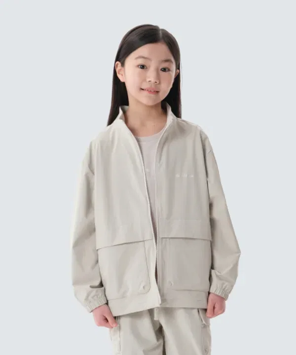 Ветровка с высоким воротником для мальчиков Snowpeak Kids, light beige