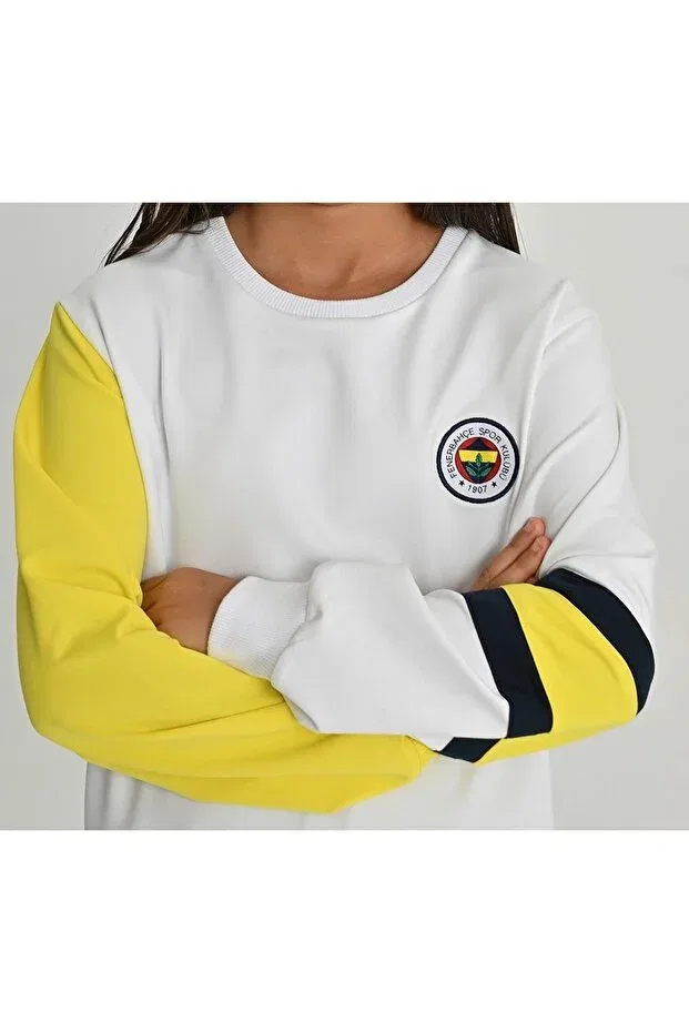 Детские свитшот для девочек с длинным рукавом Fenerbahçe, White — фото 2