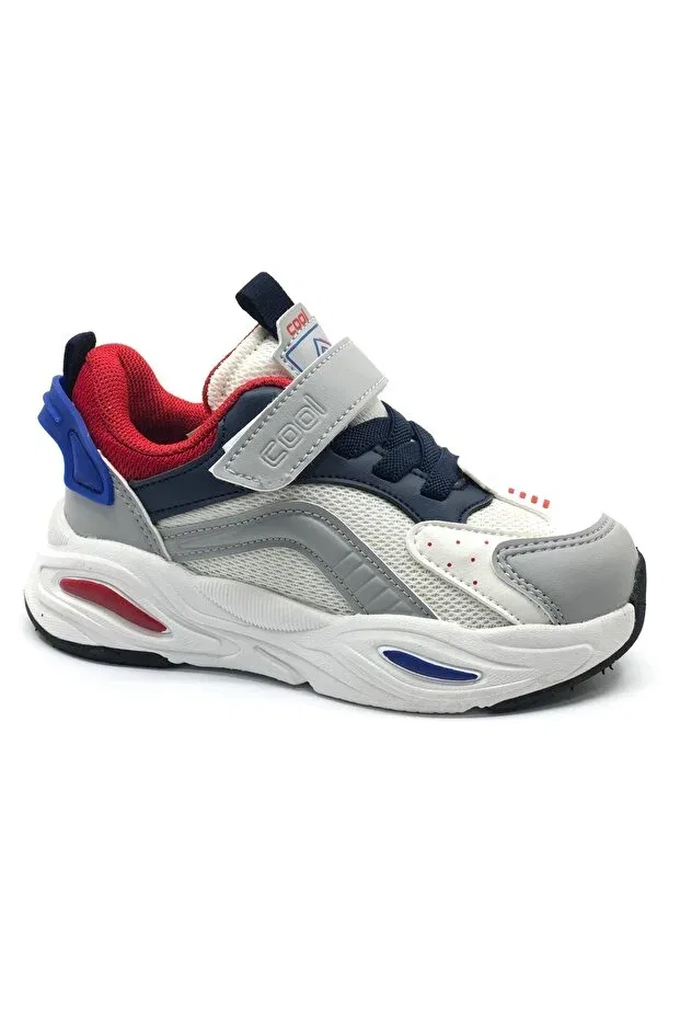Детские кроссовки для девочек с ортопедической стелькой Evo-Toti cool sneaker orthopedic sole unisex kids sneakers white-laciverte Kocamanlar, White-Blue — фото 2