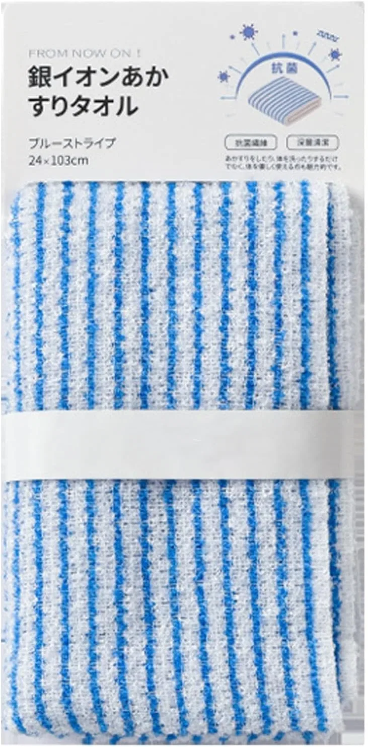 Скрабирующее полотенце для тела из волокна и полиэстера, 24,9 x 102,7 см, Blau Generisch