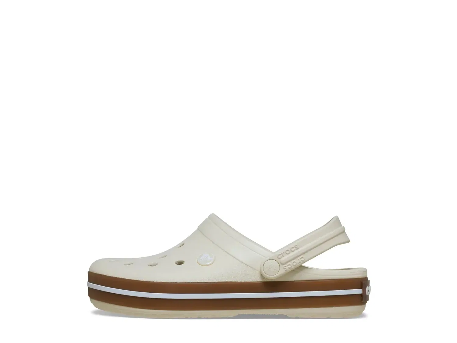 Crocs Клоги Crocband Gum Clog для девочек, Off White — фото 2