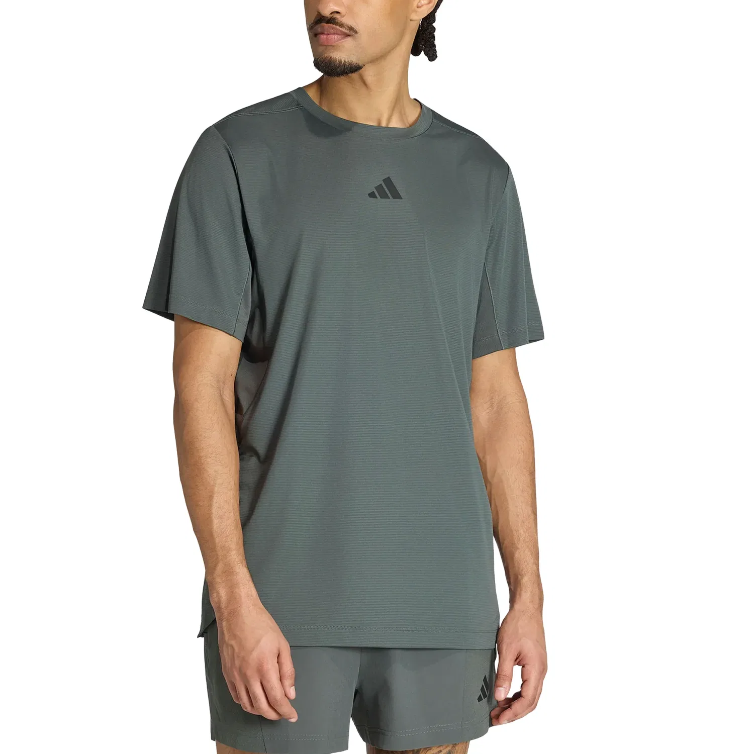 Мужская футболка D4T Primelift Short Sleeved Top Asia Sizing 'Grey' adidas, серый — фото 2